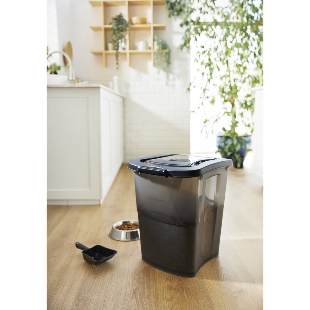 Rotho archi pet food container 38l antraciet transparant