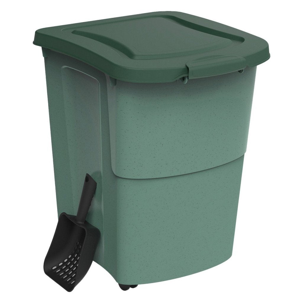 Rotho mypet food container + schep 38l groen