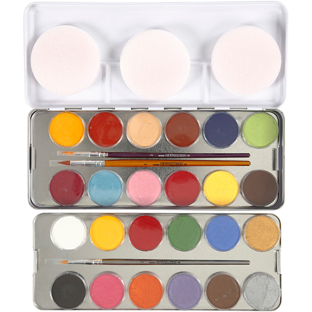 Eulenspiegel schmink, diverse kleuren, 24 kleur 1 set