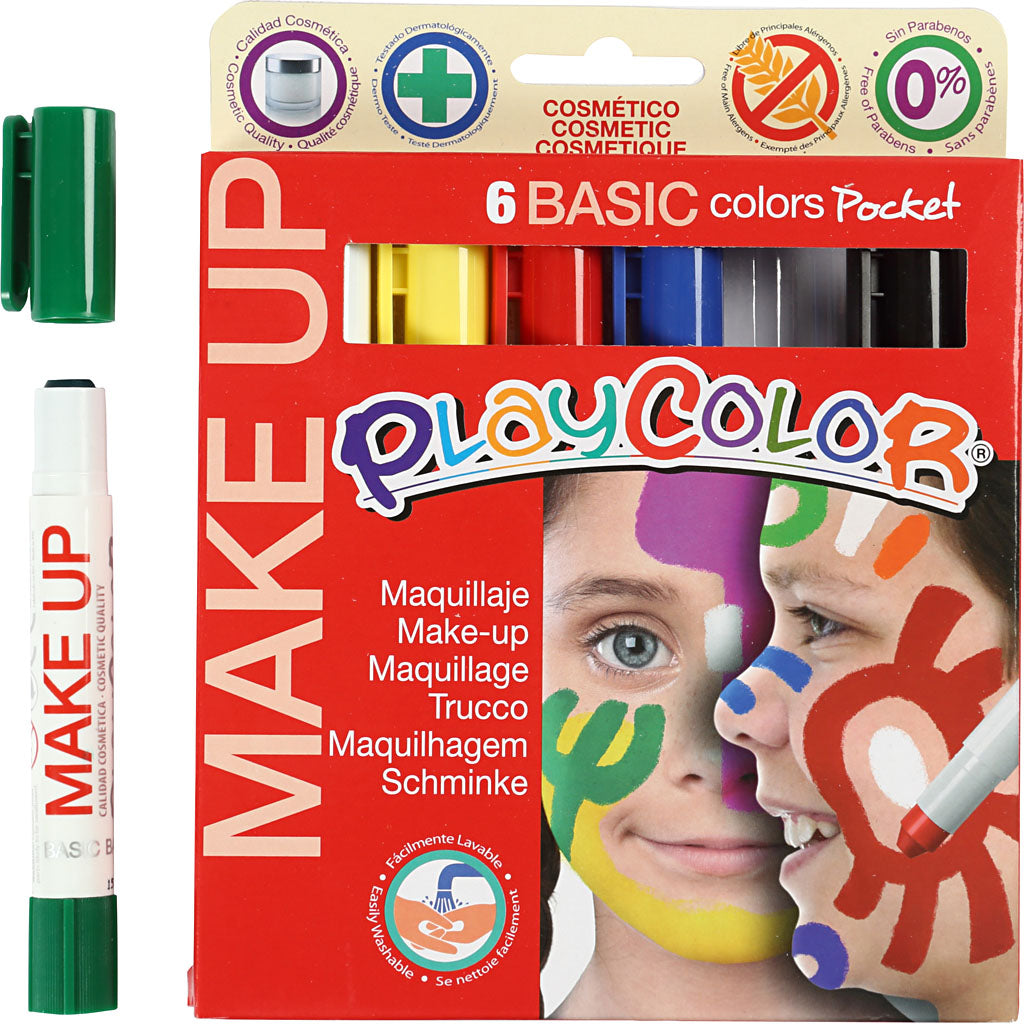 Playcolor® playcolor make up, diverse kleuren, 6x5 gr 1 doos