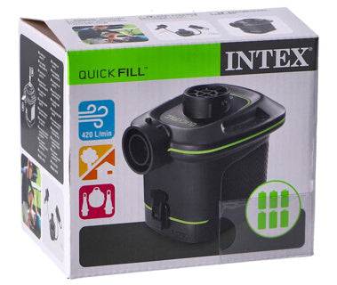Intex opblaaspomp op batterijen
