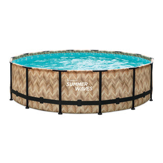 Summer waves zwembad elite frame 427 x 107 cm light oak
