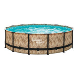 Summer waves zwembad elite frame 427 x 107 cm light oak