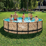 Summer waves zwembad elite frame 427 x 107 cm light oak