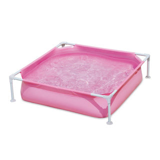 Summer waves zwembad small frame 122 x 122 x 30 cm roze