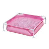 Summer waves zwembad small frame 122 x 122 x 30 cm roze