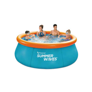 Summer waves zwembad deluxe quick set 3d 244x76 cm + 2 3d duikbrillen