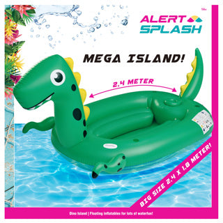 Opblaaseiland small dino 240x180 cm