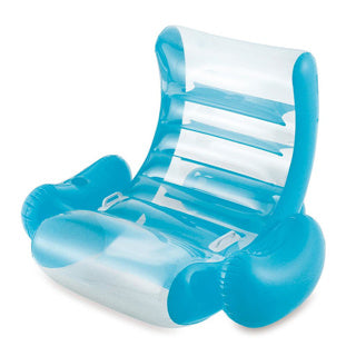 Summer waves opblaasbare stoel rocking lounge teal