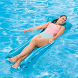 Summer waves luchtbed 183 x 69 cm blauw