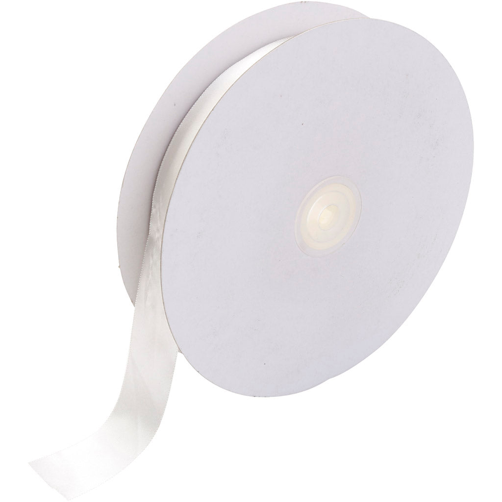 Creativ company satijnlint, b: 25 mm, wit, 50 m 1 rol
