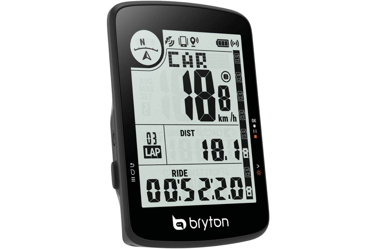Bryton - fietscomputer gps rider 17 e power on en go