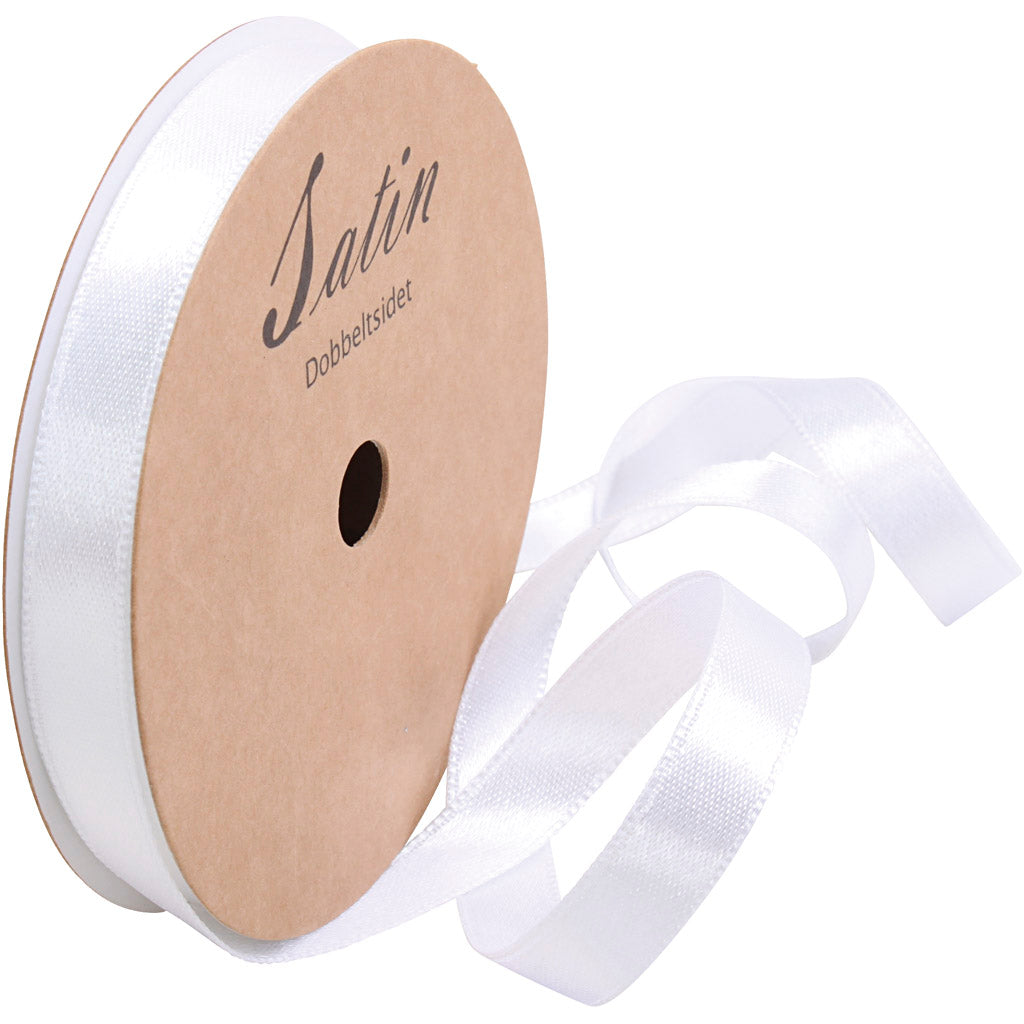 Creativ company satijnlint, b: 10 mm, wit, 10 m 1 rol