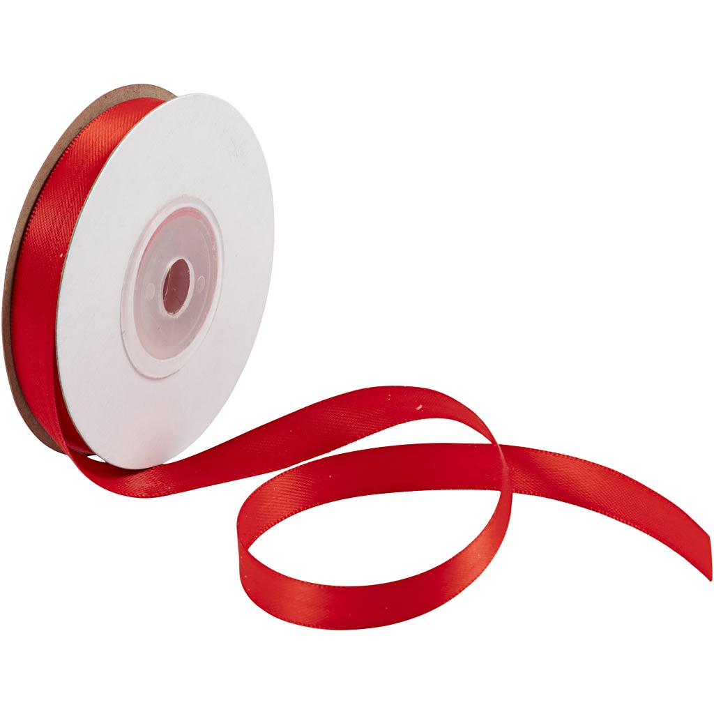 Creativ company satijnlint, b: 10 mm, rood, 10 m 1 rol
