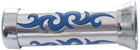 One rubber handvat tribal pr. retaining loop triba chrome blue