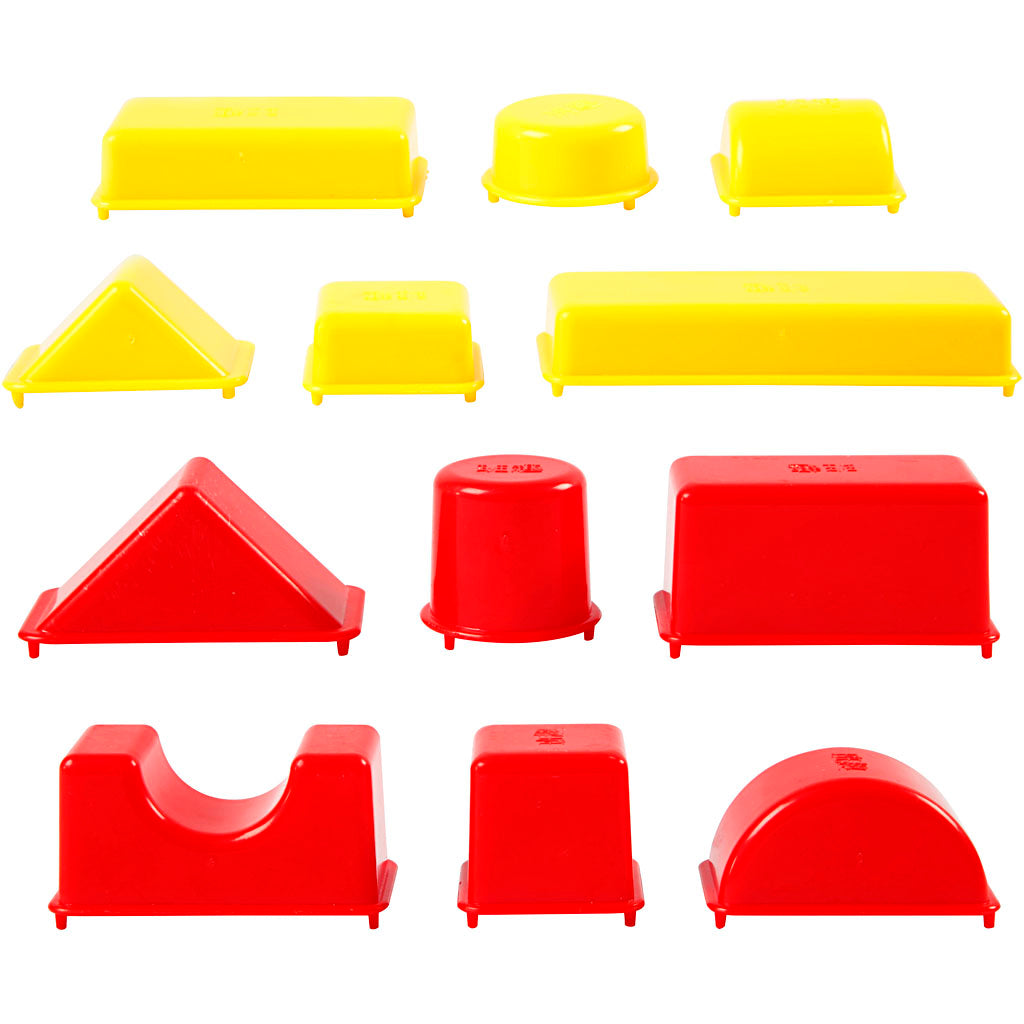 Sandy clay® vormpjes, geometrie, afm 3,5-9,5 cm, 12 stuk 1 doos