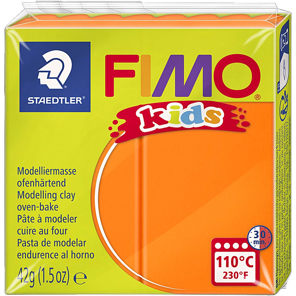 FIMO Kids boetseerklei, Oranje, 42 gr
