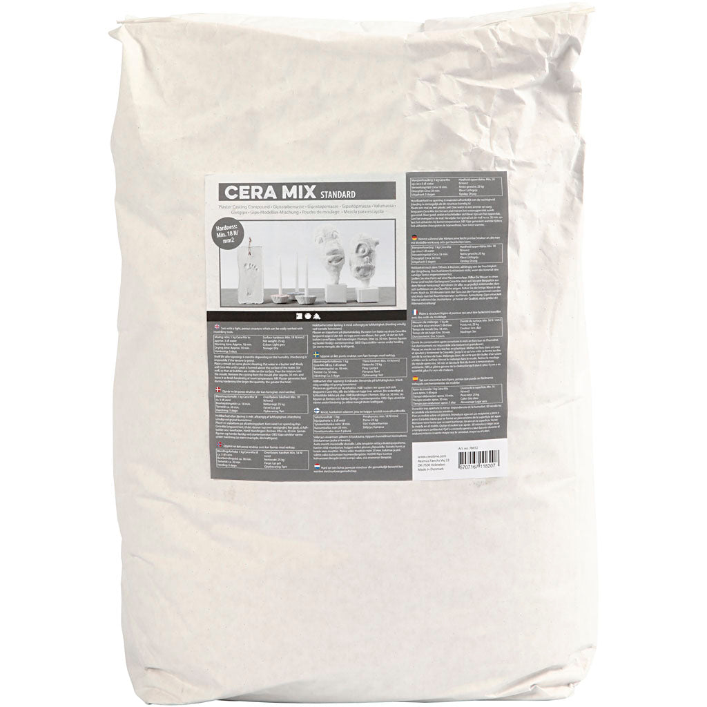 Creativ company cera-mix standaard gipsgietmix, lichtgrijs, 25 kg 1 doos