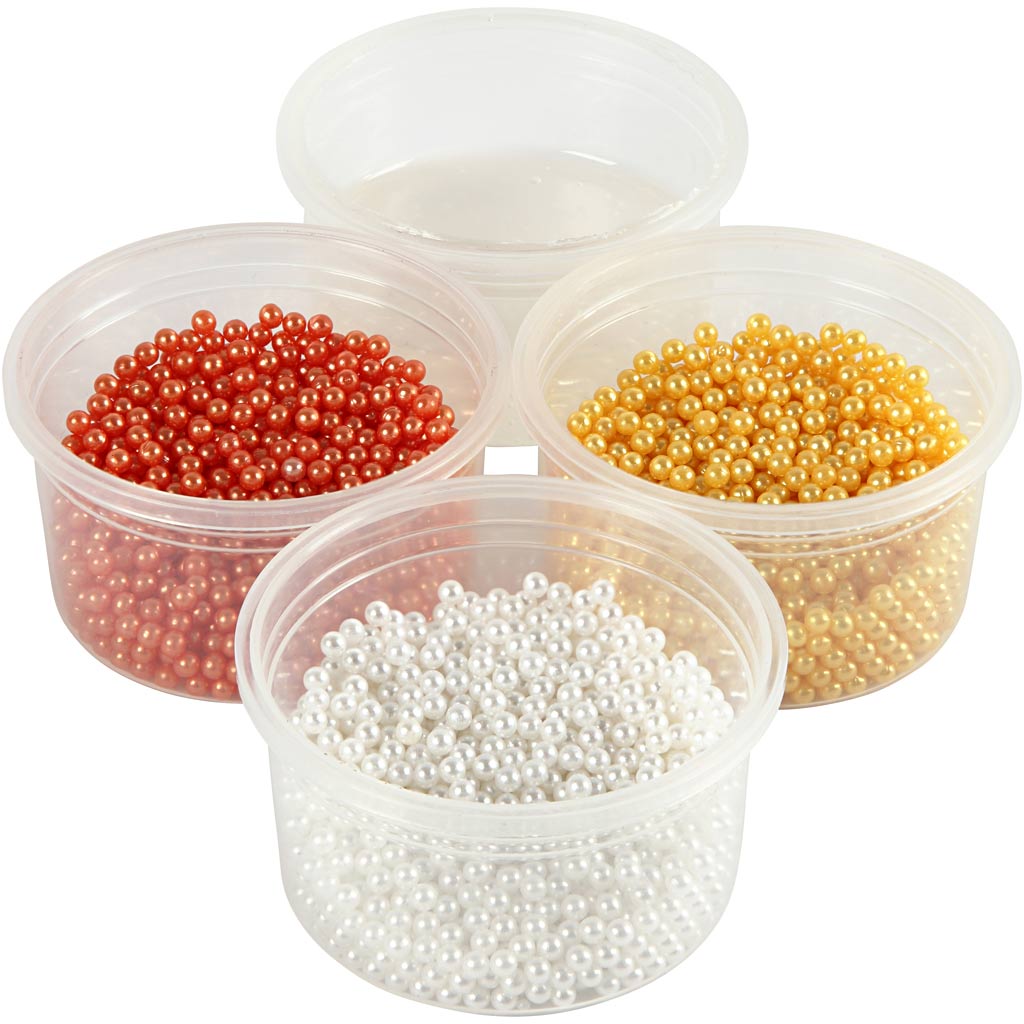 Pearl clay ®, oranje, wit, geel, 3x25+38 gr, 1 set