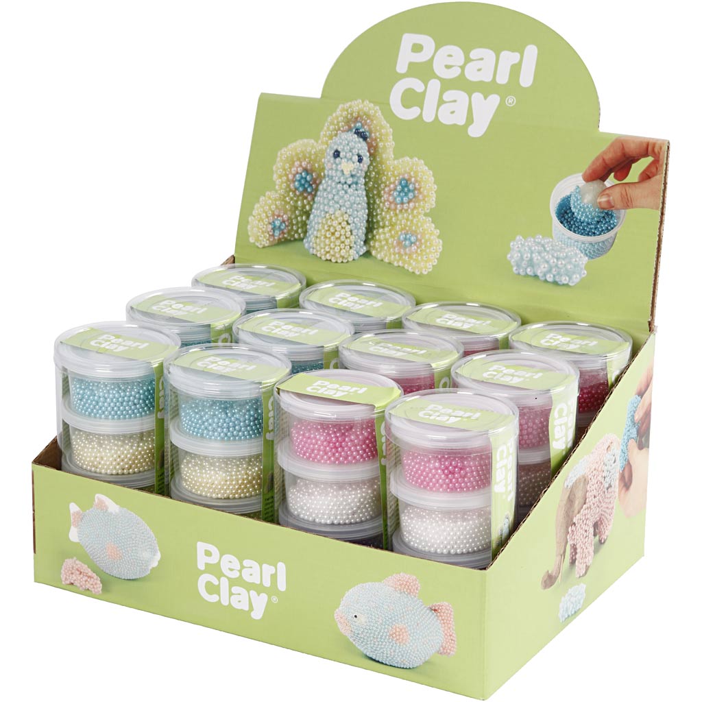 Pearl clay ®, diverse kleuren, 12 set 1 doos