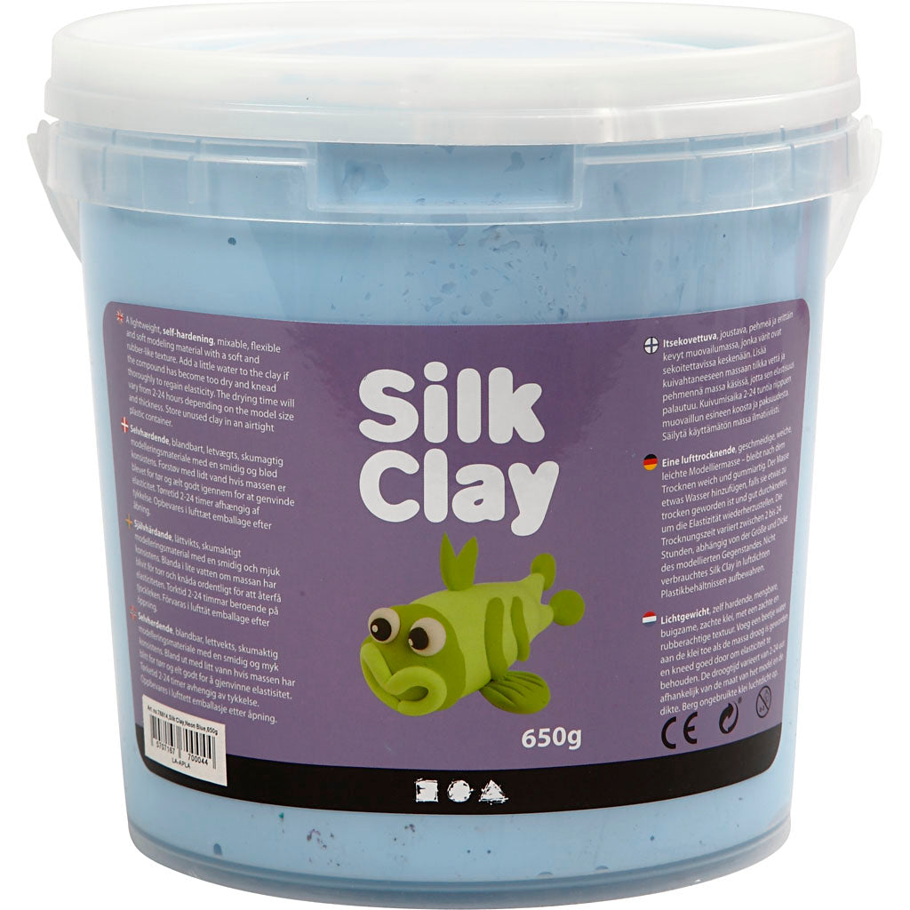 Silk clay ®, neon blauw, 650 gr 1 emmer