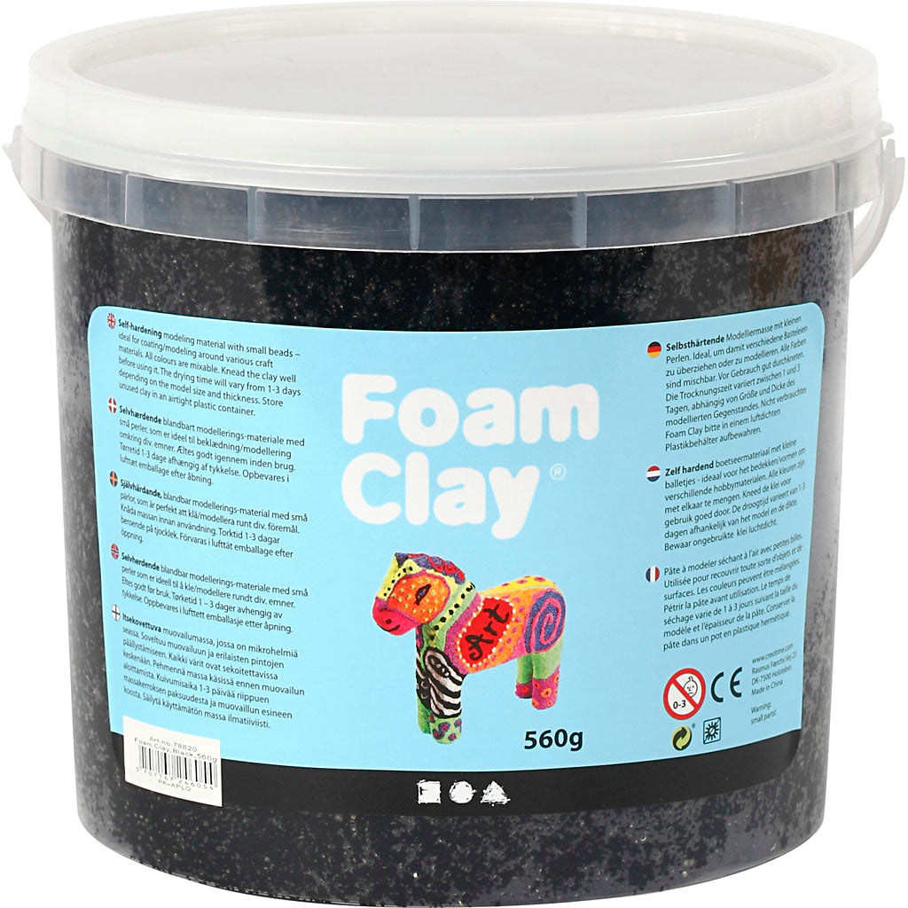 Foam clay ®, zwart, 560 gr 1 emmer
