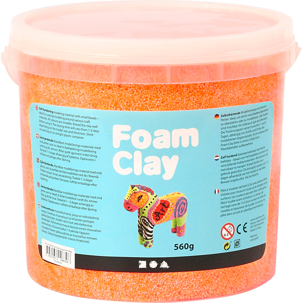 Foam clay ®, neon oranje, 560 gr 1 emmer