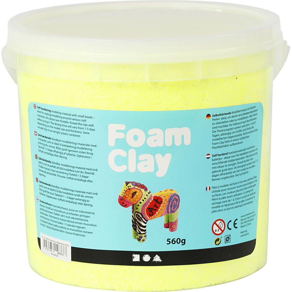 Foam clay ®, neon geel, 560 gr 1 emmer