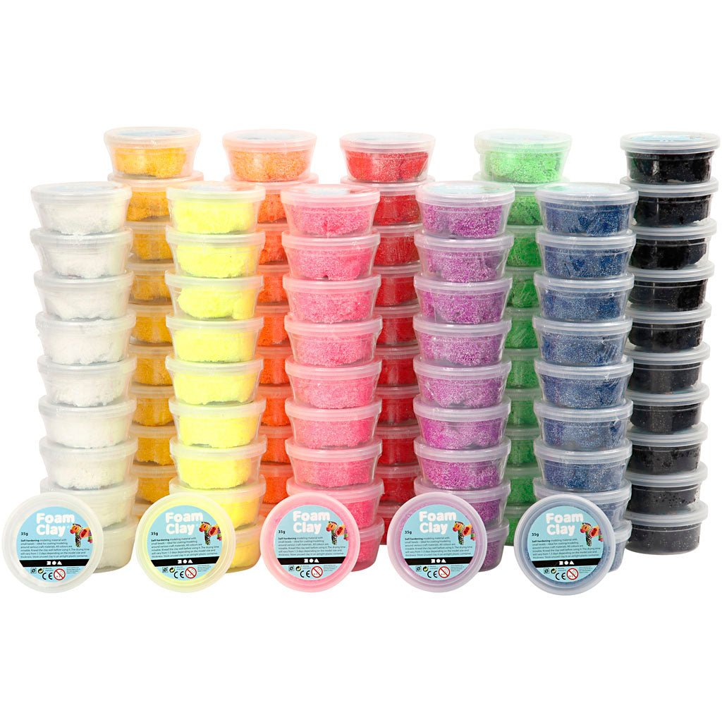Foam clay ®, diverse kleuren, 10x10 doosje 1 doos