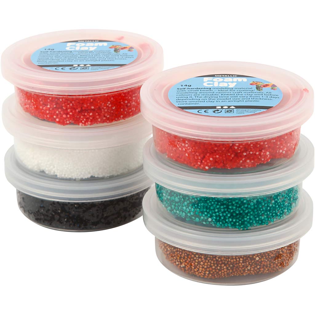 Foam clay ®, kerst verf, 6x14 gr 1 doos
