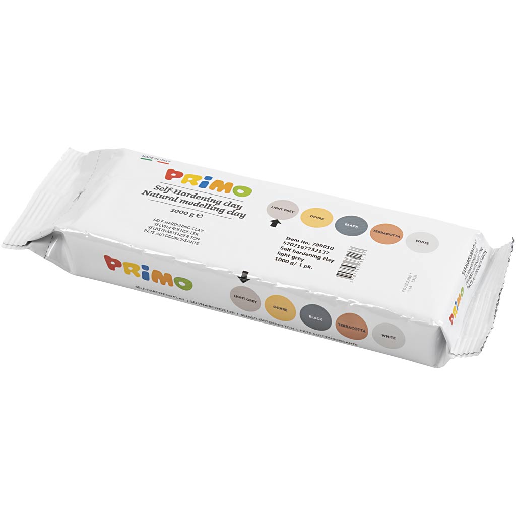 Primo zelfhardende klei, lichtgrijs, 1000 gr 1 doos