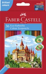 Faber castell fc-120136 kleurpotlood faber-castell castle zeskantig karton etui met 36 stuks