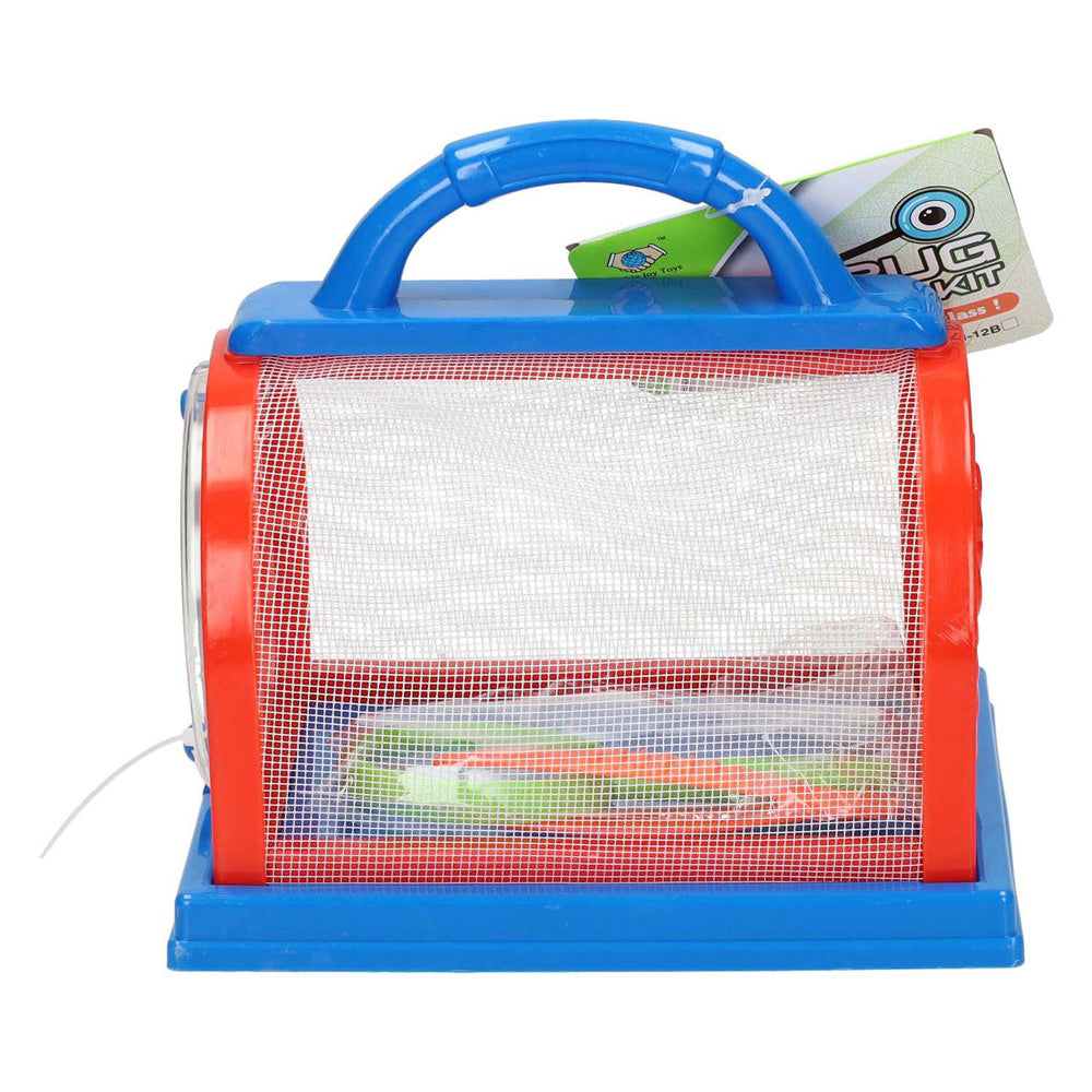 Insecten observatiekast rood blauw, 3dlg.