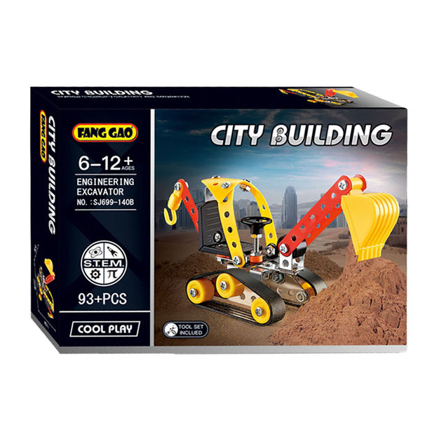 Constructieset mini graver rupsbanden, 93dlg.