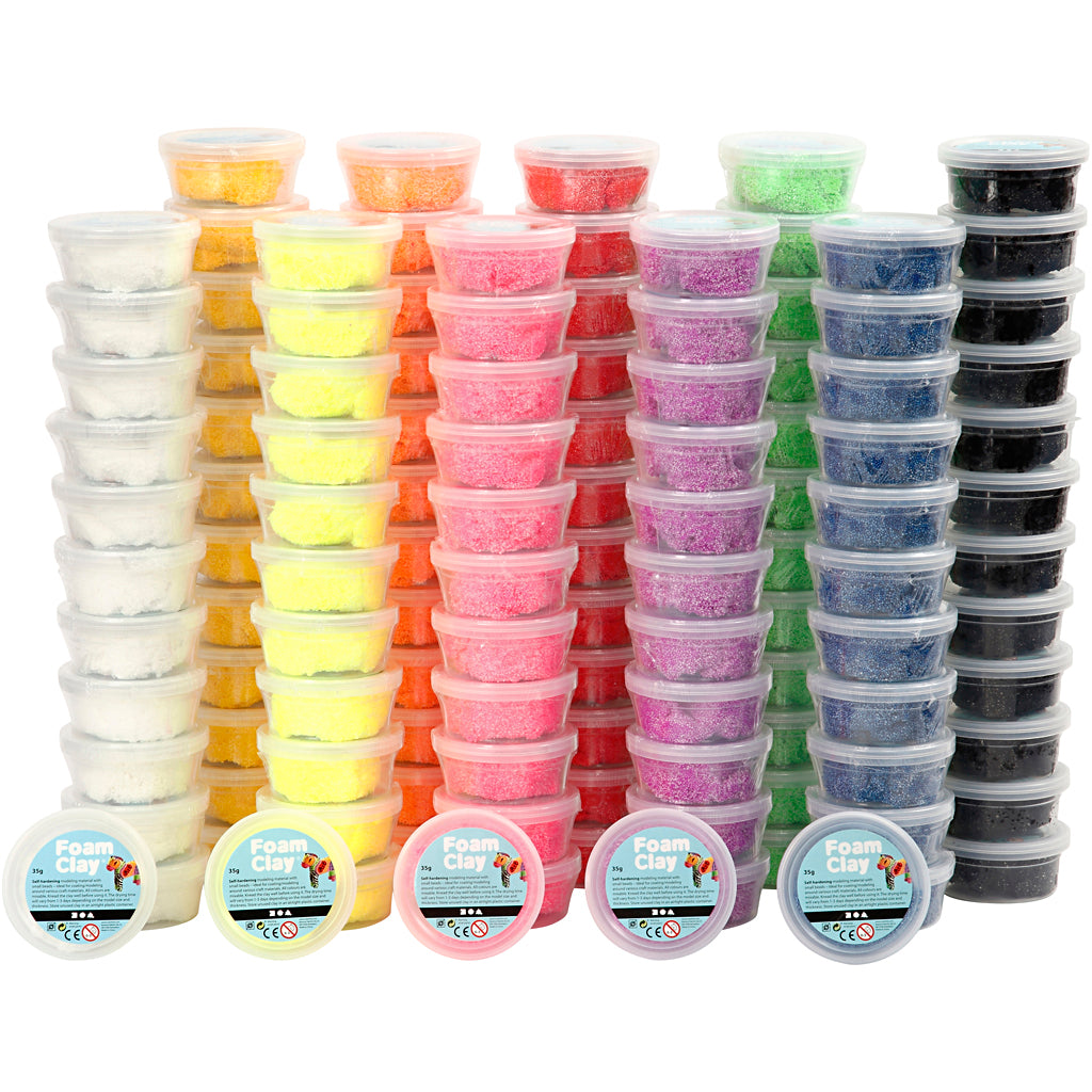 Foam clay ®, diverse kleuren, 10x12 doosje 1 doos