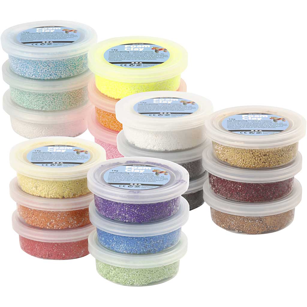 Foam clay ®, diverse kleuren, 3x30 doos 1 doos