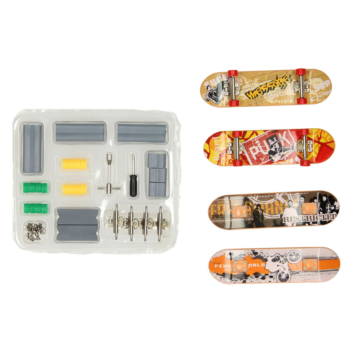 Vinger skateboard set