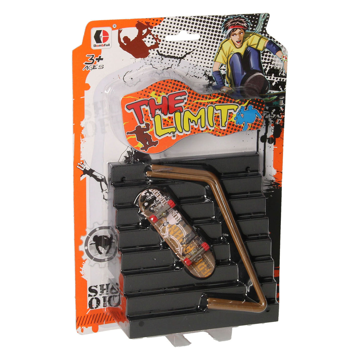 Vinger skateboard met stunttrap