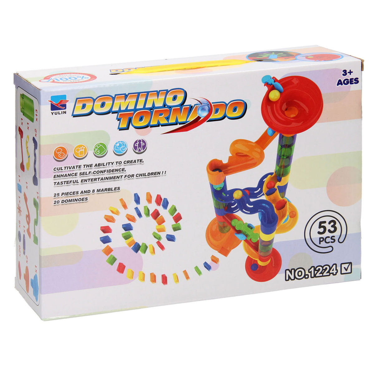 Domino tornado knikkerbaan 53dlg.