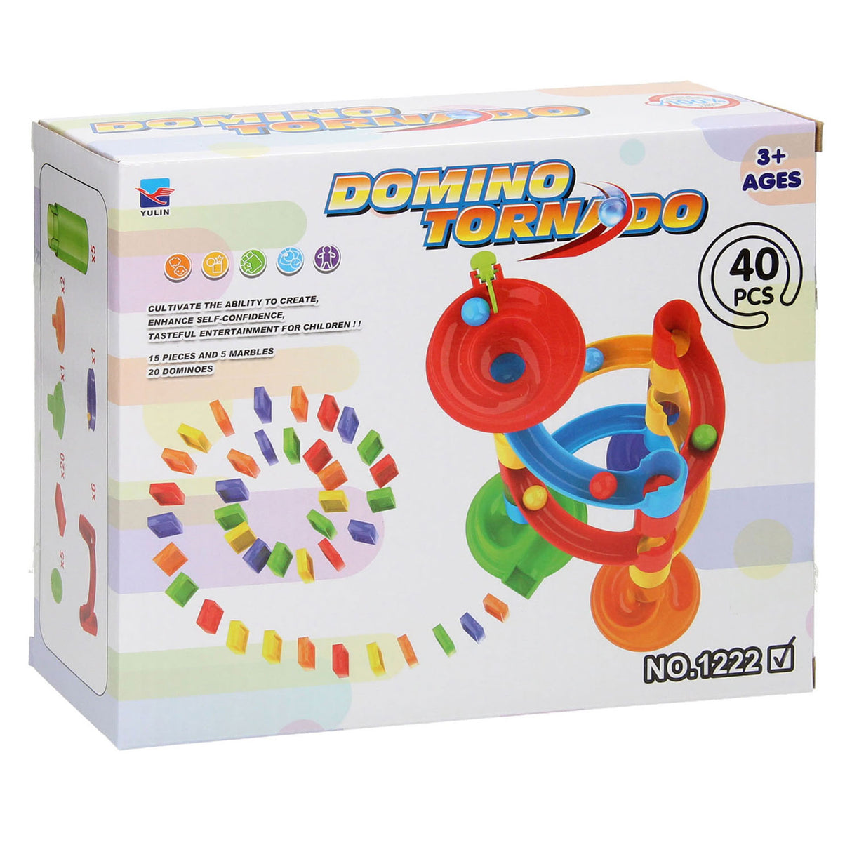 Domino tornado knikkerbaan 40dlg.