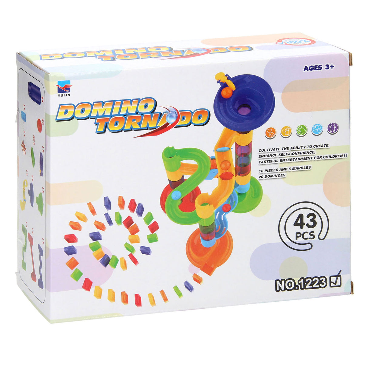 Domino tornado knikkerbaan 43dlg.