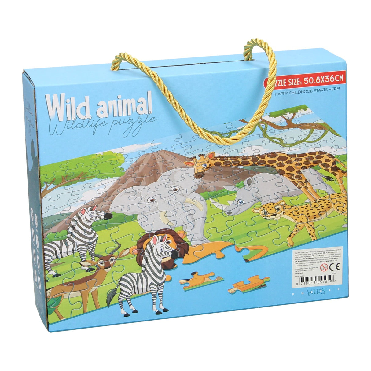 Legpuzzel wilde dieren, 100st.