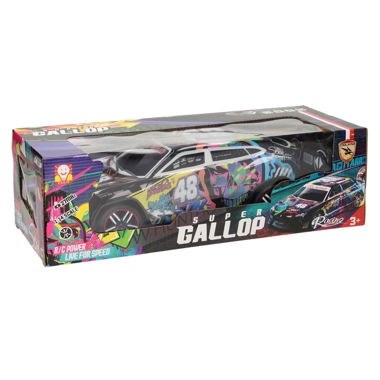Rc bestuurbare racewagen softbody graffity