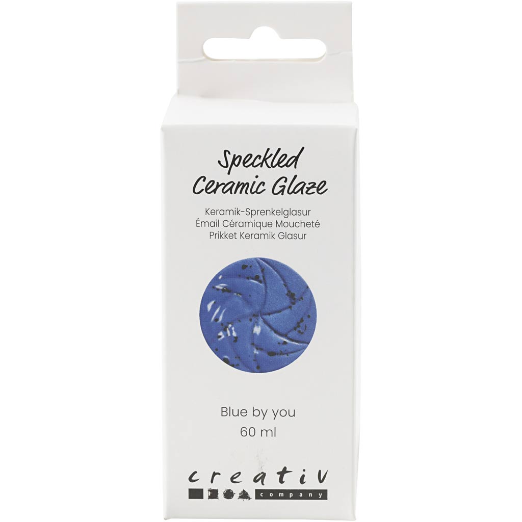 Creativ company gespikkeld keramiekglazuur, 999-1060 °c, dekkend, blue by you, 60 ml 1 fles
