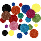 Foamvormen Glitter Cirkels, 150st.