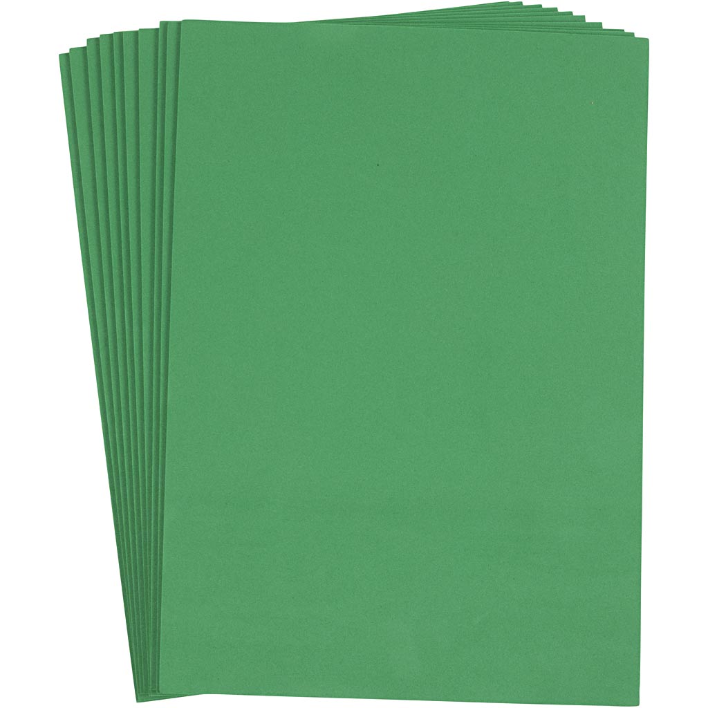 Creativ company foam vellen, a4, vel 210x297 mm, dikte 2 mm, donkergroen, 10 vel 1 doos