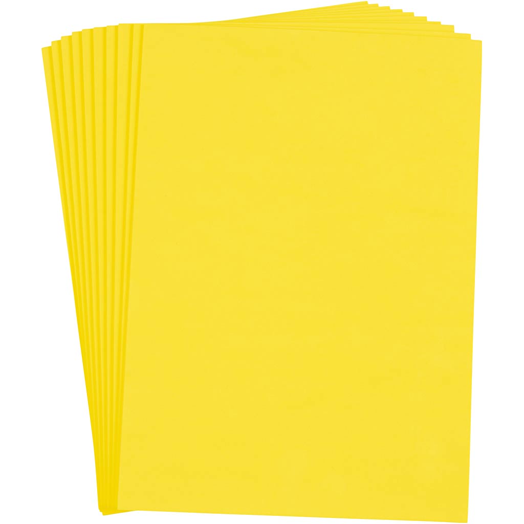 Creativ company foam vellen, a4, vel 210x297 mm, dikte 2 mm, geel, 10 vel 1 doos