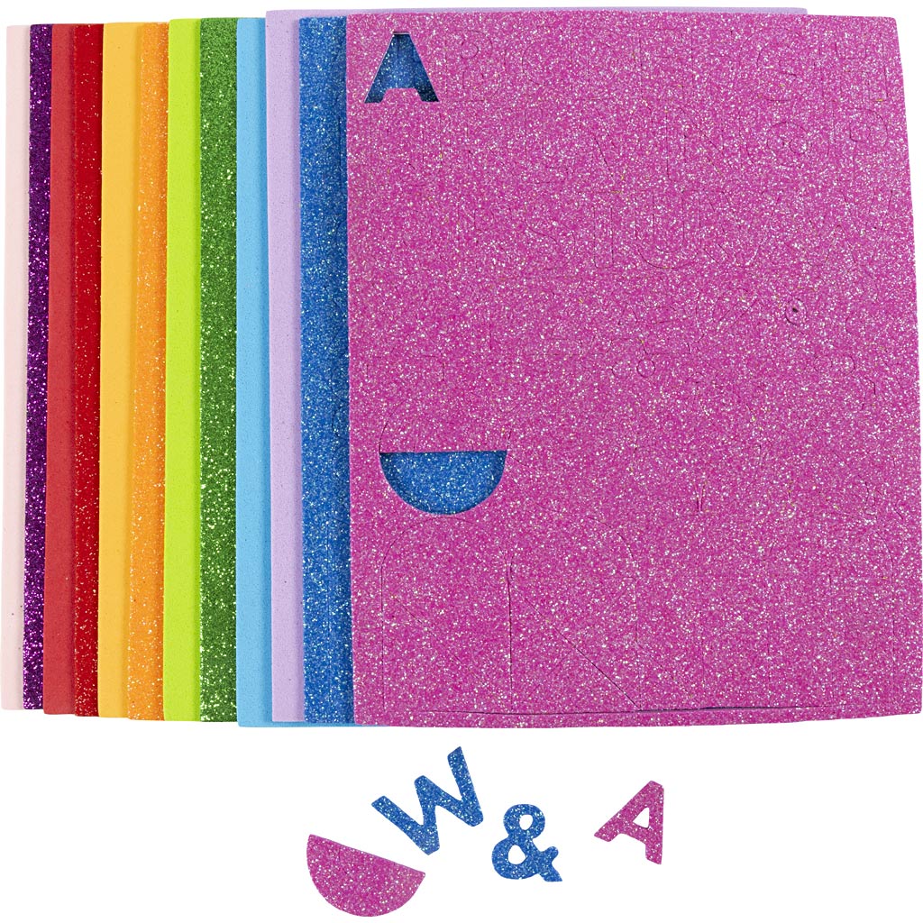 Creativ company foam vellen, afm 14x25 cm, dikte 2 mm, kleurrijk, 12 vel 1 doos