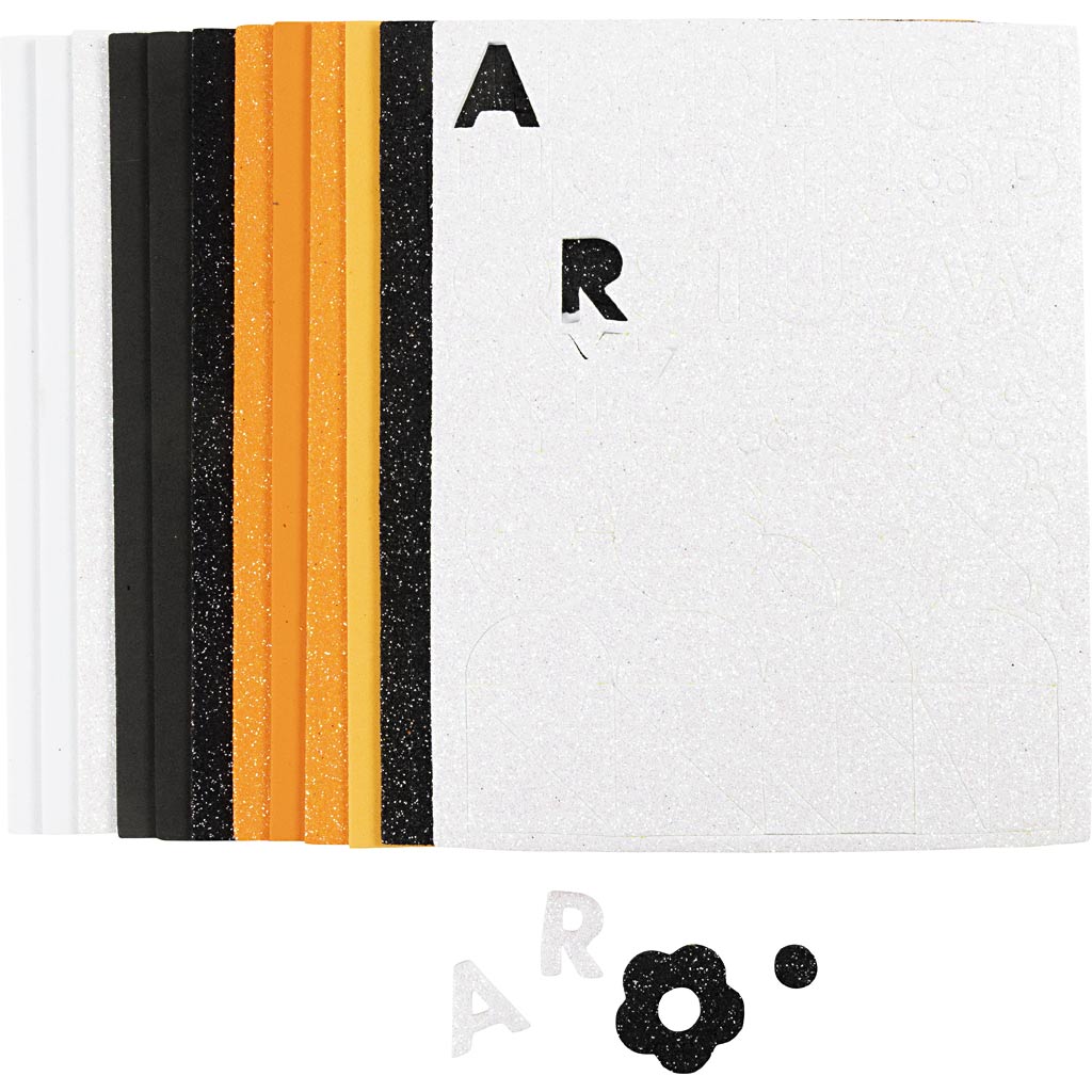 Creativ company foam vellen, afm 14x25 cm, dikte 2 mm, halloween kleuren, 12 vel 1 doos