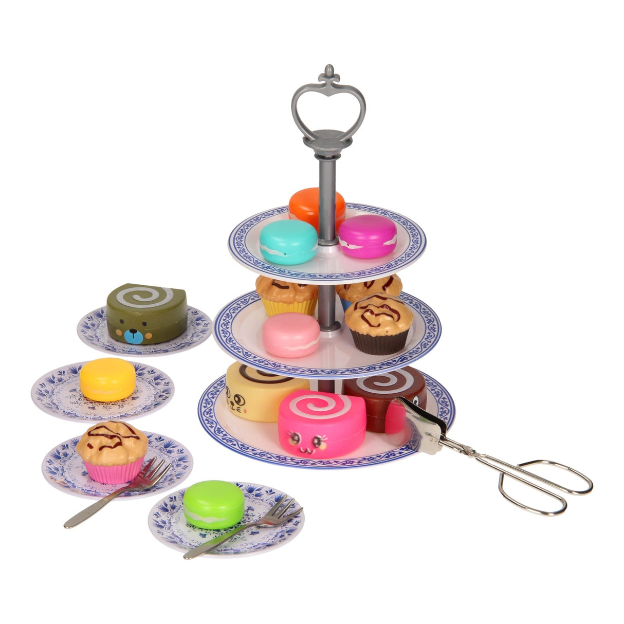 Theeset met etagère